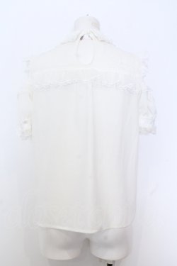 画像4: LIZ LISA / BIGリボンオープンショルダーブラウス  シロ O-25-06-21-008-LO-BL-OW-OS