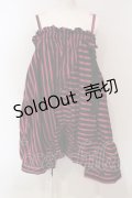 PEACE NOW / ストライプサスペンダーバルーンパンツ  ピンク×ブラック O-25-06-21-104-PU-PA-IG-ZS