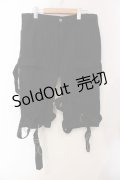 HELL CAT PUNKS / ボンテージハーフパンツ M ブラック O-25-06-21-111-PU-PA-IG-ZY