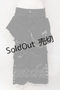 Deorart / プリーツエプロン付セパレートパンツ M ブラック O-25-06-21-115-PU-PA-IG-OS