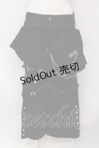 Deorart / プリーツエプロン付セパレートパンツ M ブラック O-25-06-21-115-PU-PA-IG-OS