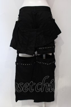 画像4: Deorart / プリーツエプロン付セパレートパンツ M ブラック O-25-06-21-115-PU-PA-IG-OS