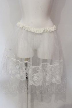画像1: MARBLE / レース付きインナーパニエ  ホワイト O-25-06-21-118-GO-SK-IG-OS