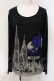 画像1: Deorart / フロッキーローズカットソー L ブルー×ブラック O-25-06-21-019-PU-TO-IG-OS (1)