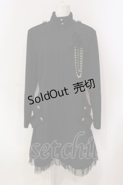 画像1: ALICE and the PIRATES / シュヴァリエショートコート メンズ ブラック O-25-06-21-120-PA-CO-IG-OS