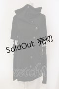 SEX POT ReVeNGe / セパレートスリーブビックハイネックカーディガン M ブラック O-25-06-21-122-SP-TO-IG-OS