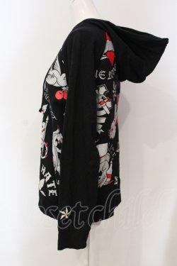 画像2: HELL CAT PUNKS / アイコンプリントパーカー L ブラック O-25-06-21-125-PU-TO-IG-OS