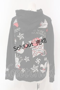 画像3: HELL CAT PUNKS / アイコンプリントパーカー L ブラック O-25-06-21-125-PU-TO-IG-ZY