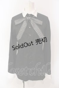 BPN FOR MEN / 2カラーシャツ M ブラック×ホワイト O-25-06-21-126-GO-BL-IG-OS