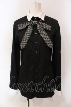 画像1: BPN FOR MEN / 2カラーシャツ M ブラック×ホワイト O-25-06-21-126-GO-BL-IG-OS