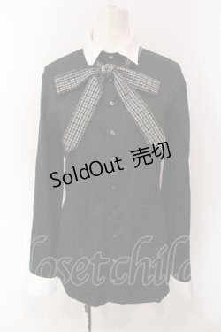 画像1: BPN FOR MEN / 2カラーシャツ M ブラック×ホワイト O-25-06-21-126-GO-BL-IG-OS