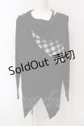 Deorart / 継ぎ接ぎレイヤードカットソー L ブラック×ホワイト O-25-06-21-130-PU-TO-IG-OS