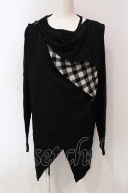 画像1: Deorart / 継ぎ接ぎレイヤードカットソー L ブラック×ホワイト O-25-06-21-130-PU-TO-IG-OS