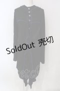 ALGONQUINS / スカルプリントフリルカットフードカーディガン  ブラック*　ブルー O-25-06-21-131-AL-TO-IG-OS
