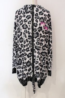 画像1: SUPER LOVERS / LET IT PUNK レオパードしっぽ付きパーカー  ホワイト×ブラック O-25-06-21-134-PU-TO-IG-OS