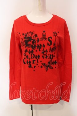 画像1: Deorart / ロゴバタフライカットソー L レッド O-25-06-21-138-PU-TO-IG-OS