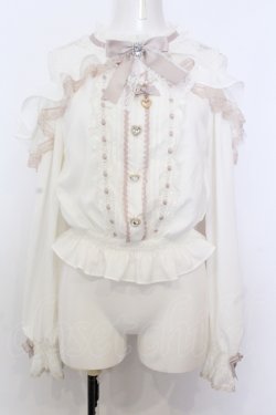 画像1: LIZ LISA / オープンショルダーフリルブラウス  シロ O-25-06-21-012-LO-BL-OW-OS