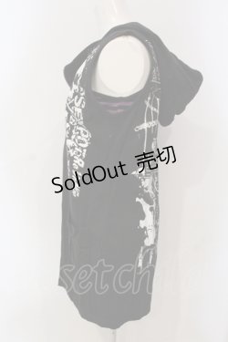画像2: SEX POT ReVeNGe / スカルプリントフードベスト タンクトップセット  ブラック×パープル O-25-06-21-144-SP-TO-IG-OS