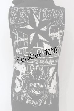 画像4: SEX POT ReVeNGe / スカルプリントフードベスト タンクトップセット  ブラック×パープル O-25-06-21-144-SP-TO-IG-OS