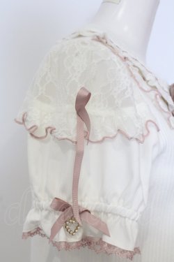 画像5: LIZ LISA / はしごレースハートカットブラウス  シロ×ピンク O-25-06-21-015-LO-BL-OW-OS