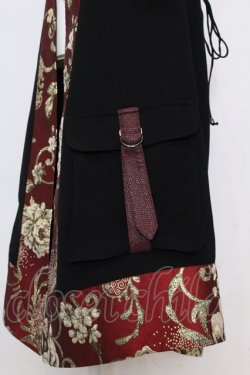 画像2: Qutie Frash / ラップロングスカート  ブラック×レッド O-25-06-21-017-QU-SK-OW-OS