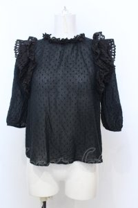 Shirley Temple / カットボイルレース付きプルオーバー(Ladies)  クロ O-25-06-21-019-ET-BL-OW-ZT158