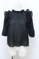 画像1: Shirley Temple / カットボイルレース付きプルオーバー(Ladies)  クロ O-25-06-21-019-ET-BL-OW-ZT158 (1)