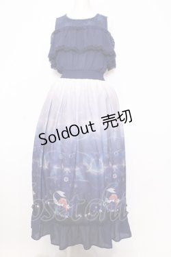 画像1: axes femme POETIQUE / リトル・マーメイド ワンピース  ネイビー O-25-06-21-022-AX-OP-IG-OS