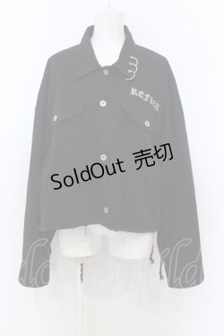 画像1: REFLEM / クロップデニムジャケット F ブラック O-25-06-21-024-PU-TO-YM-OS