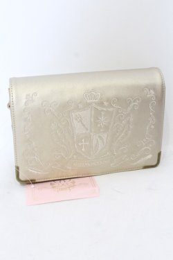 画像1: metamorphose / エンブレム刺繍ポシェット  ゴールド O-25-06-22-001-ME-BG-IG-OS