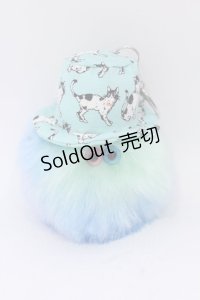 MAMEDENQ / モコモコノコ  ブルー×グリーン×パープル O-25-06-22-044-GO-ZA-OW-OS