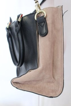 画像3: axes femme / スカラップデザインバッグ  クロ×ベージュ O-25-06-22-052-AX-BG-OW-OS
