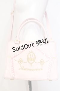 metamorphose / カメオ刺繍バッグ【状態難】  ピンク O-25-06-22-002-ME-BG-IG-OS