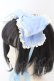 画像2: metamorphose / 無地レース付きリボンヘッドドレス  サックス O-25-06-22-011-ME-AC-IG-OS (2)