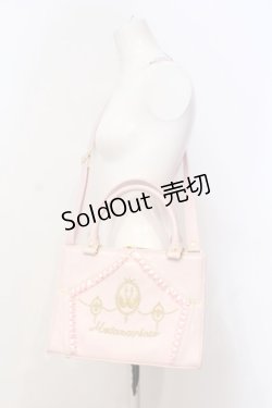 画像2: metamorphose / カメオ刺繍バッグ【状態難】  ピンク O-25-06-22-002-ME-BG-IG-OS