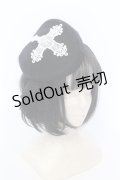 Moi-meme-Moitie / 十字架アップリケトークハット  ブラック×ホワイト O-25-06-22-015-MO-AC-OW-ZT305