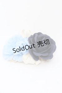 axes femme / フラワーモチーフヘアピン  ネイビー×サックス O-25-06-22-025-AX-AC-OW-OS