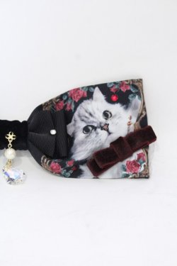 画像2: Enchantlic Enchantilly / 猫の王女達の肖像画　リボンブローチ  クロ O-25-06-22-040-LO-AC-OW-OS