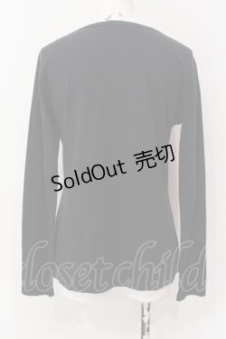 画像2: ALGONQUINS / スプラッシュスカルプリントカットソー  ブラック O-25-06-23-025-AL-TO-IG-OS