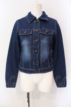 画像1: MA*RS / ハートボタンデニムジャケット  ネイビー O-25-06-23-029-EL-JA-IG-OS