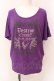 画像1: ALGONQUINS / ラメプリントTシャツ  パープル O-25-06-23-030-AL-TO-IG-OS (1)