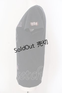 画像2: SEX POT ReVeNGe / ラメプリントTシャツ  ブラック O-25-06-23-031-SP-TS-IG-OS