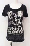 SEX POT ReVeNGe / 鬼怒愛楽主義 プリントTシャツ  ブラック O-25-06-23-032-SP-TS-IG-OS