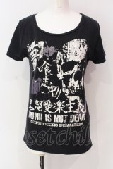 SEX POT ReVeNGe / 鬼怒愛楽主義 プリントTシャツ  ブラック O-25-06-23-032-SP-TS-IG-OS
