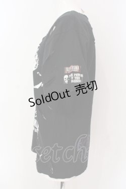 画像2: SEX POT ReVeNGe / 鬼怒愛楽主義 プリントダメージTシャツ  ブラック O-25-06-23-033-SP-TS-IG-OS