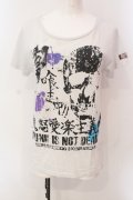 SEX POT ReVeNGe / 鬼怒愛楽主義 プリントTシャツ  グレー O-25-06-23-034-SP-TS-IG-OS