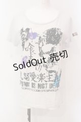 SEX POT ReVeNGe / 鬼怒愛楽主義 プリントTシャツ  グレー O-25-06-23-034-SP-TS-IG-OS