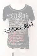 ALGONQUINS / 英字プリントTシャツ  ブラック O-25-06-23-035-AL-TS-IG-OS