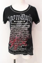ALGONQUINS / 英字プリントTシャツ  ブラック O-25-06-23-035-AL-TS-IG-OS