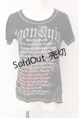 ALGONQUINS / 英字プリントTシャツ  ブラック O-25-06-23-035-AL-TS-IG-OS
